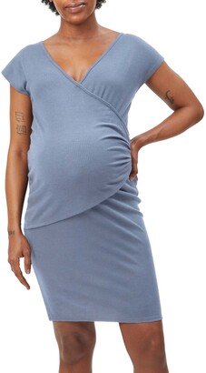 Drop Shoulder Maternity/Nursing Dress