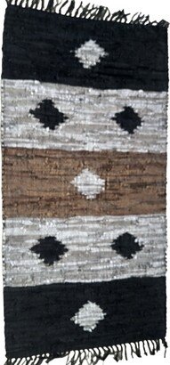 Leather Hearth Rug For Fireplace Fireproof Mat Stars-AB