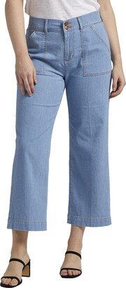 Women's High Rise Cropped Utility Jeans