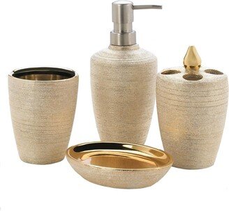 Natural Golden Shimmer Bath Accessory Set