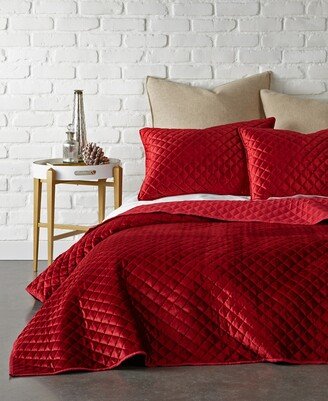 Red Velvet Quilt Set, Full/Queen