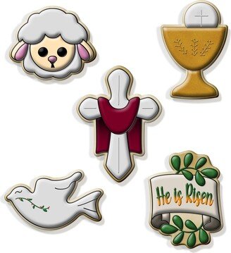 He Is Risen Cookie Cutter Set With Sharp Edges, Easter Lamb Chalice Cross Dove Cutters Fast Free Shipping