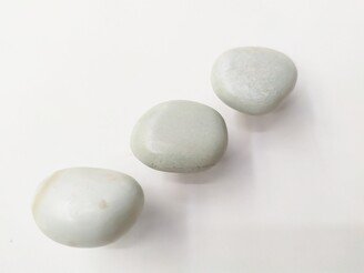 Sea Stone Light Green Knob - River Natural Cabinet, Set Of 2