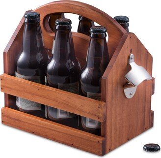 6-Pack Wooden Caddy