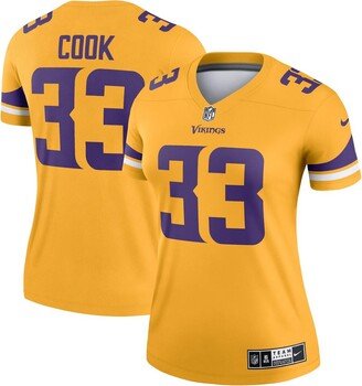 Women's Dalvin Cook Gold Minnesota Vikings Inverted Legend Jersey