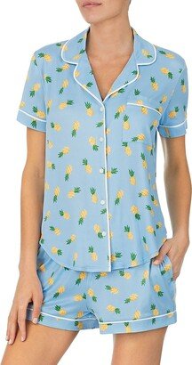 2-Piece Pineapple Short Pajama Set