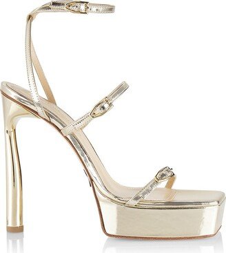 Slinky Patent Leather Platform Sandals