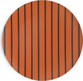 Salad Plates: Halloween Stripes Salad Plate, Orange