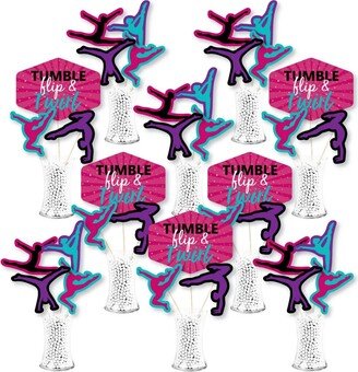 Big Dot Of Happiness Tumble Flip & Twirl Gymnastics Centerpiece Showstopper Table Toppers 35 Pc