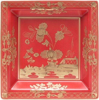 Oriente Italiano Rubrum porcelain square plate (24,5cm)