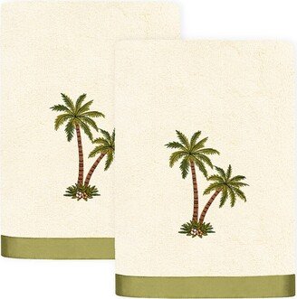 Palmera 2Pc Embellished Turkish Cotton Bath Towel Set