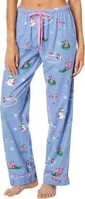 Flannel PJ Pants (Periwinkle Flamingos) Women's Pajama