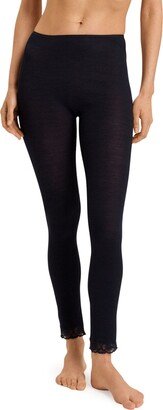 Ribbed Merino Wool & Silk Pajama Leggings