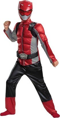 Boys' Red Ranger Beast Morphers Classic Muscle Costume - Size - Red