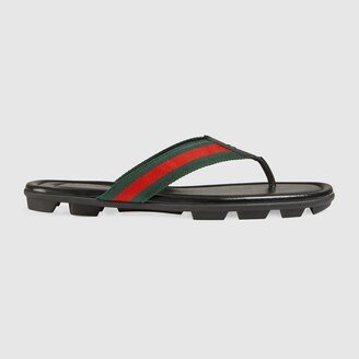 Web and leather thong sandal-AA