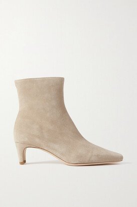 Wally Suede Ankle Boots - White