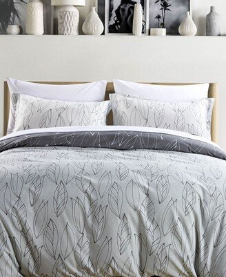 Premium Ultra-Soft Modern Foliage Comforter and Sham Set, Twin/Twin XLong