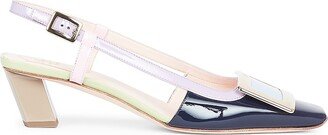 Belle Vivier 45MM Leather Buckle Slingback Pumps