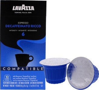 Espresso Decaffeinato Ricco Ground Coffee Pods by Lavazza for Unisex - 10 x 0.17 oz Coffee