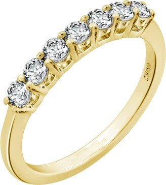 10k Gold 7-Stone Round cut Made with Infinite Elements Cubic Zirconia Ring