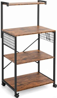 Kitchen Baker Rack on Wheels Industrial Utility Storage Shelf