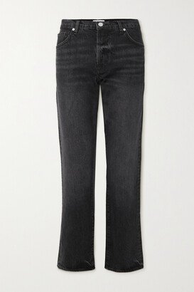 Le Slouch Distressed Straight-leg Jeans - Black