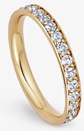 Womens Yellow Gold Vermeil Polaris 18ct Yellow Gold-plated Vermeil Sterling-silver and White Sapphire Eternity Ring