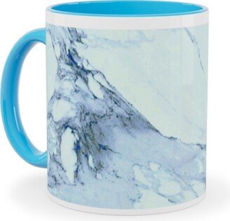 Mugs: Marble - Blue Ceramic Mug, Light Blue, 11Oz, Blue