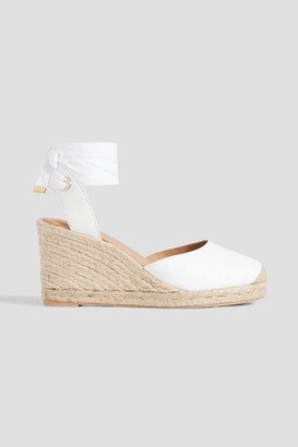 Last Studio Leather wedge espadrilles