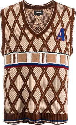 Brown Kingpin Knitted Vest