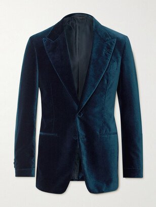 Slim-Fit Cotton-Velvet Blazer