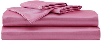 Solid Satin 4 Piece Sheet Set, King