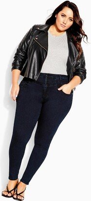 | Women's Plus Size Harley Hi Waist Jean - dark - 18W