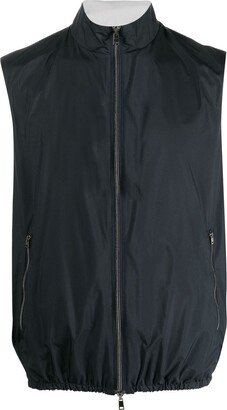 High-Neck Zip-Fastening Gilet-AA