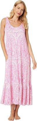 Sleeveless Maxi (Pink Paisley) Women's Pajama