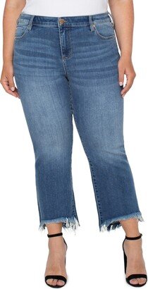 Hannah Frayed Crop Flare Jeans