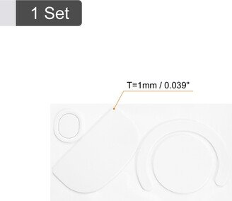 Unique Bargains Rounded Curved Mouse Feet 1mm w Paper for 2s Wireless White 4Pcs/1 Set