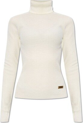 Fine Knit Turtleneck Jumper-AC