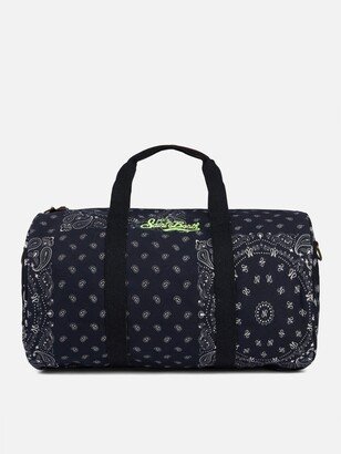 Travel Duffel Bag With Black Bandanna Print