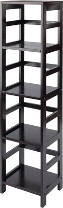 Leo 4-Tier Storage Shelf, Espresso - 13.39 x 11.22 x 54.8 inches