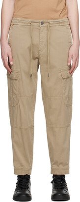 Beige Paneled Cargo Pants