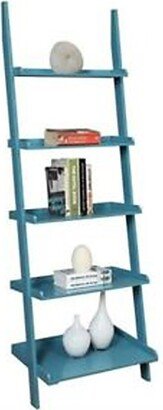 Snake River Décor 5 Shelves Bookshelf Ladder Easy Assembly Blue - 52 x 63