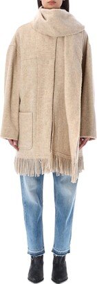 Loose-Fit Scarf Coat