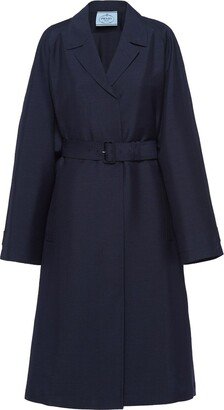 Single-Breasted Belted Wool Coat-AA