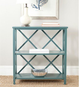 Liam Teal Open Bookcase - 33.5