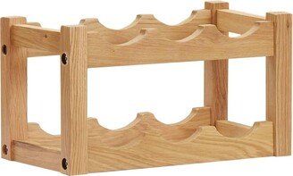 Wine Rack for 6 Bottles 14.6x8.3x8.3 Solid Oak Wood