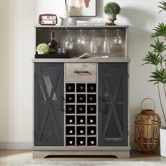 Penifun Farmhouse Buffet 2 Doors & Sliding Drawer