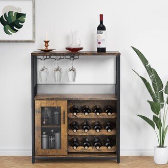 GAOMON Wine Cabinet Bar Cabinet with Removable Wine Rack