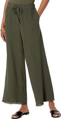 Wide Cropped Pants (Seaweed) Women's Clothing