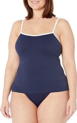 BEACH HOUSE Solid Pique Lexi Fitted Tankini with Binding (Admiral) Women's Swimwear